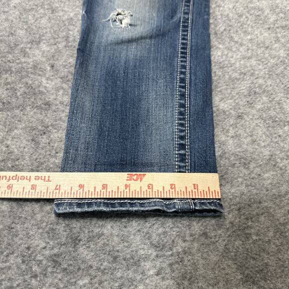 Miss Me Boyfriend Distressed Jeans Women's Size 27 Blue Medium Wash Denim - Picture 6 of 10